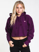 CHAMPION WOMENS CROP CUTOFF PULLOVER HOODIE- PURPLE - CLEARANCE - Boathouse