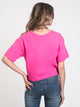 CHAMPION WOMENS CROP HERITAGE SHORT SLEEVE TEE - PINK - CLEARANCE - Boathouse