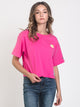 CHAMPION WOMENS CROP HERITAGE SHORT SLEEVE TEE - PINK - CLEARANCE - Boathouse