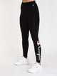 CHAMPION WOMENS EVERYDAY LEGGING - BLACK - CLEARANCE - Boathouse