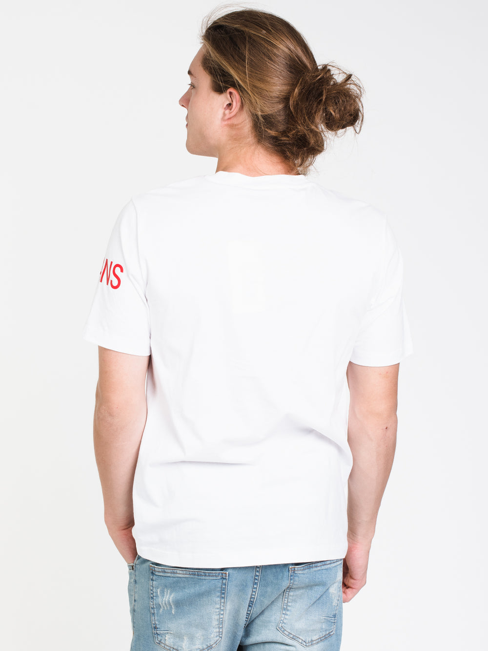 T-SHIRT À MANCHES COURTES AVEC LOGO INSTIT - BLANC - LIQUIDATION