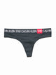 CALVIN KLEIN WOMENS 1981 BOLD THONG - BLACK - CLEARANCE - Boathouse