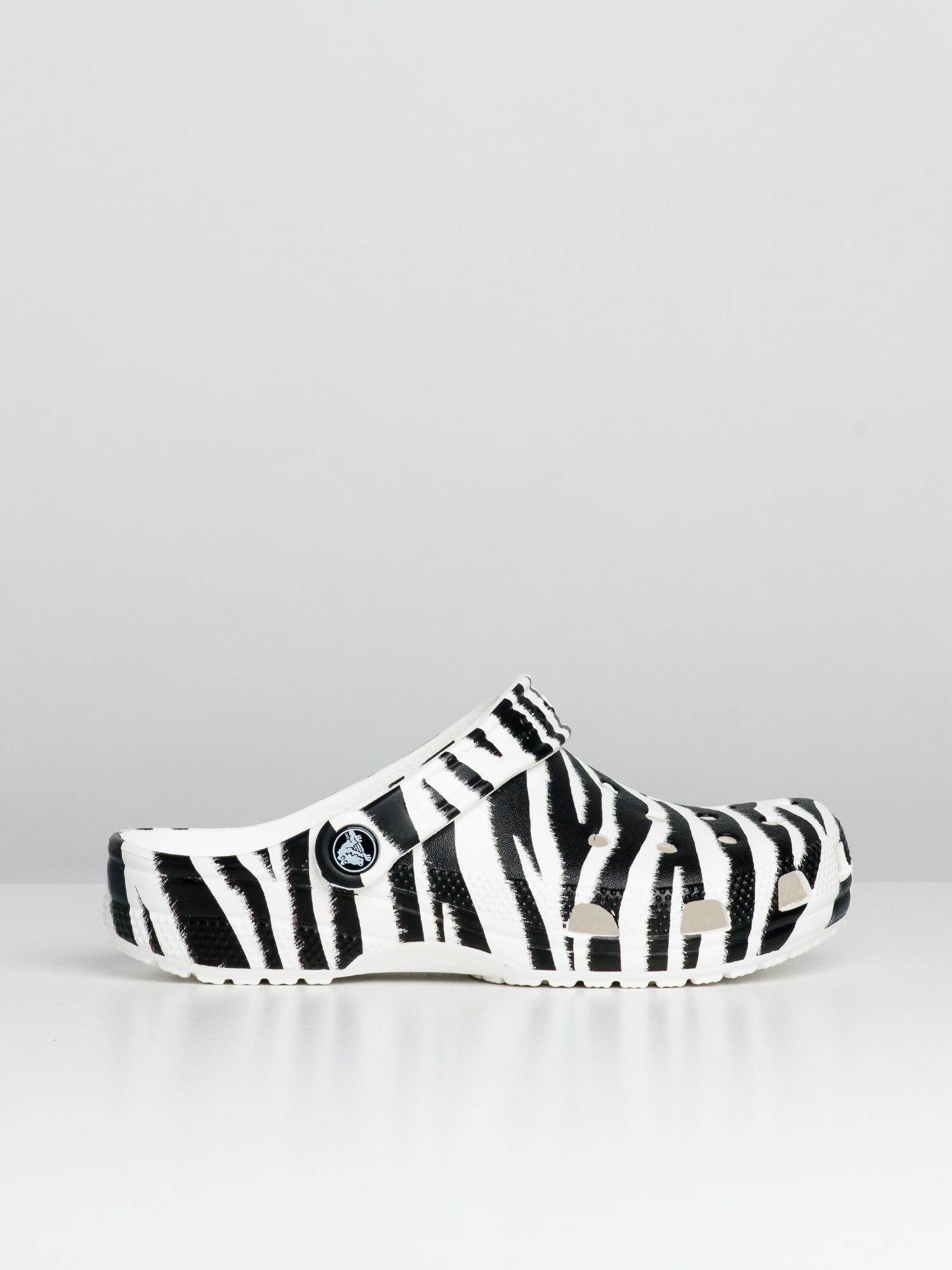 Zebra crocs with fur hot sale