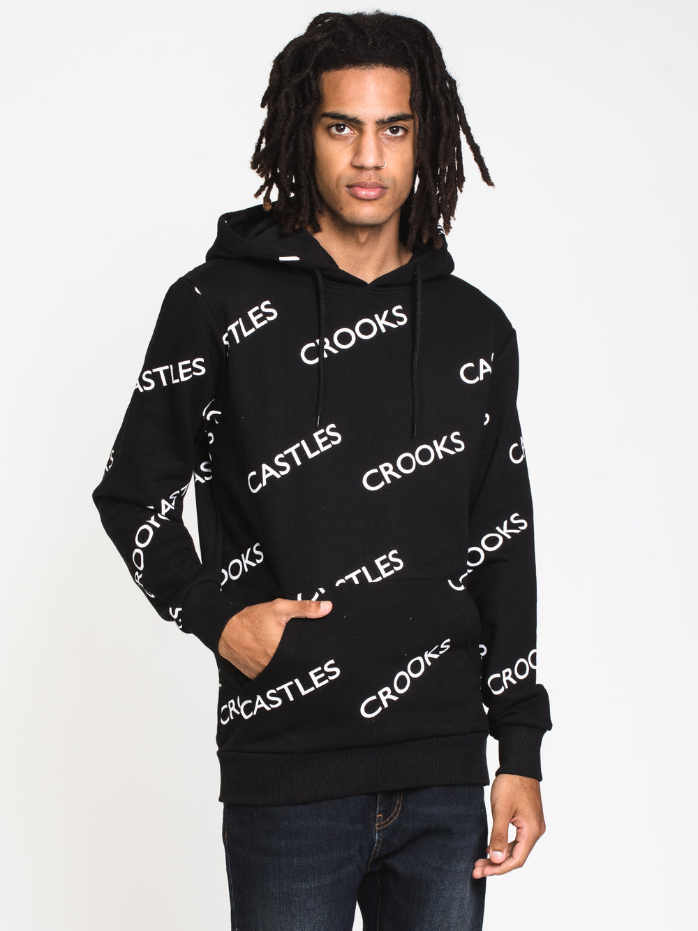 CROOKS & CASTLES NEW CORE LOGO PULLOVER HOODIE - CLEARANCE