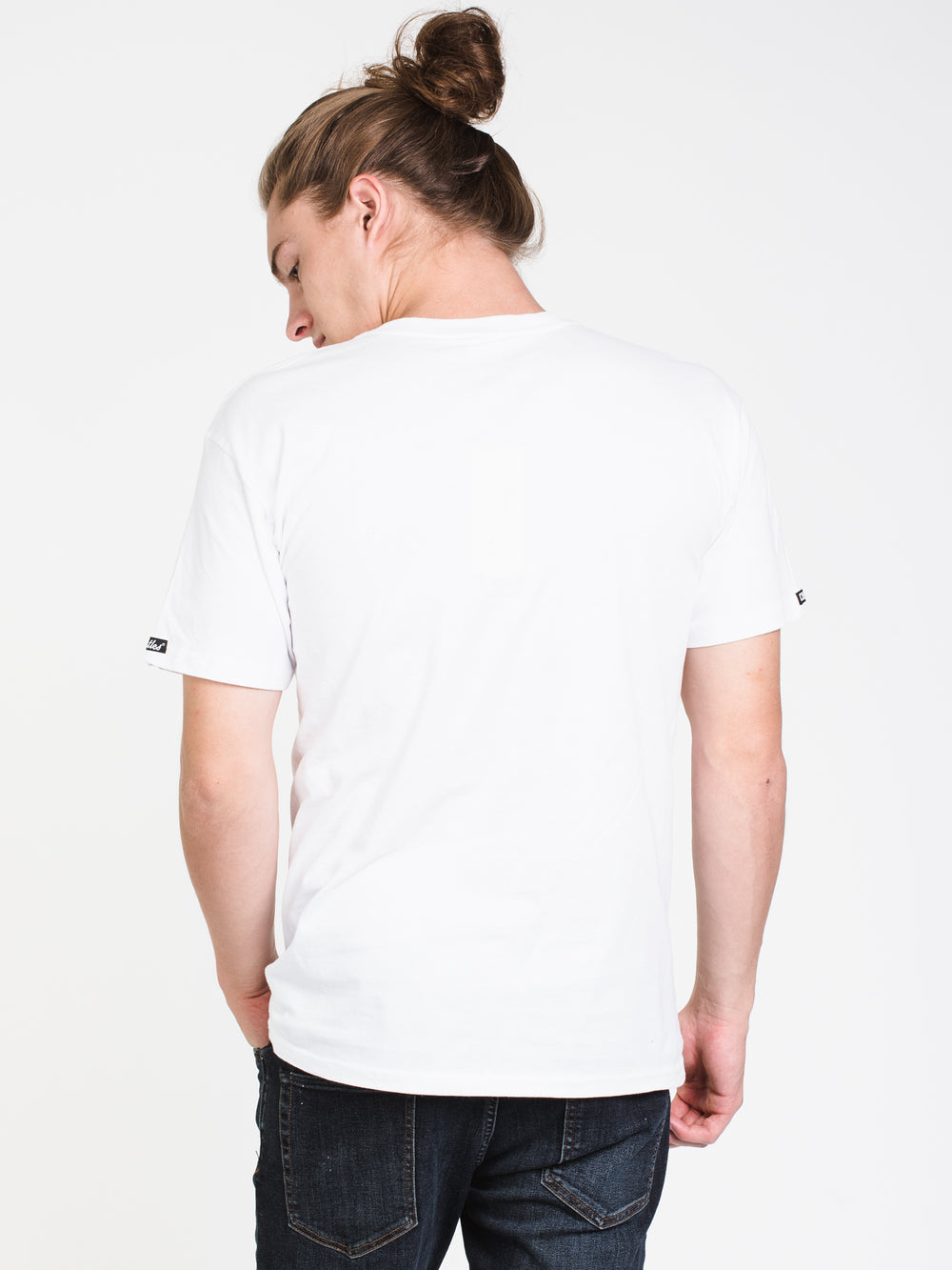 T-SHIRT À MANCHES COURTES ROSE BLOCK POUR HOMME - BLANC - LIQUIDATION