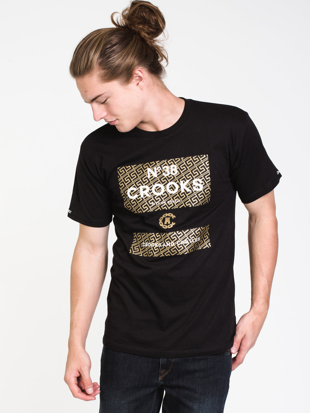 T-SHIRT À MANCHES COURTES GRECO MONO KLEPTO POUR HOMME - BLK - CLEARANCE