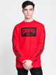 CROOKS & CASTLES MENS C-LINK LONG SLEEVE T-SHIRT - RED - CLEARANCE - Boathouse