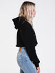 DIAMOND SUPPLY CO. WOMENS GARDEN CROP PULLOVER HOODIE - BLK - CLEARANCE - Boathouse