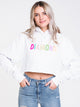 DIAMOND SUPPLY CO. WOMENS COLOUR POP CROP PULLOVER HOODIE - CLEARANCE - Boathouse