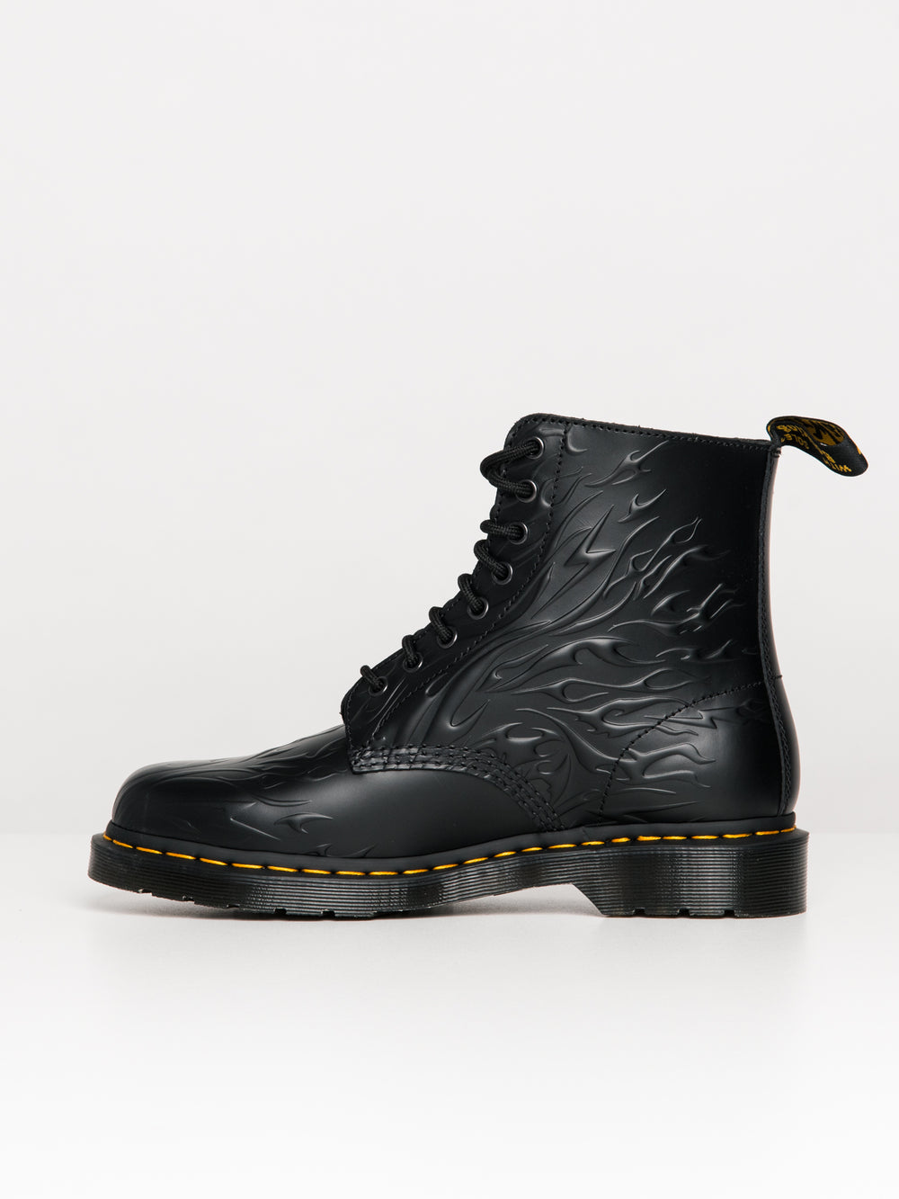 DR MARTENS 1460 FLAMES SMOOTH BLACK BOOT - CLEARANCE
