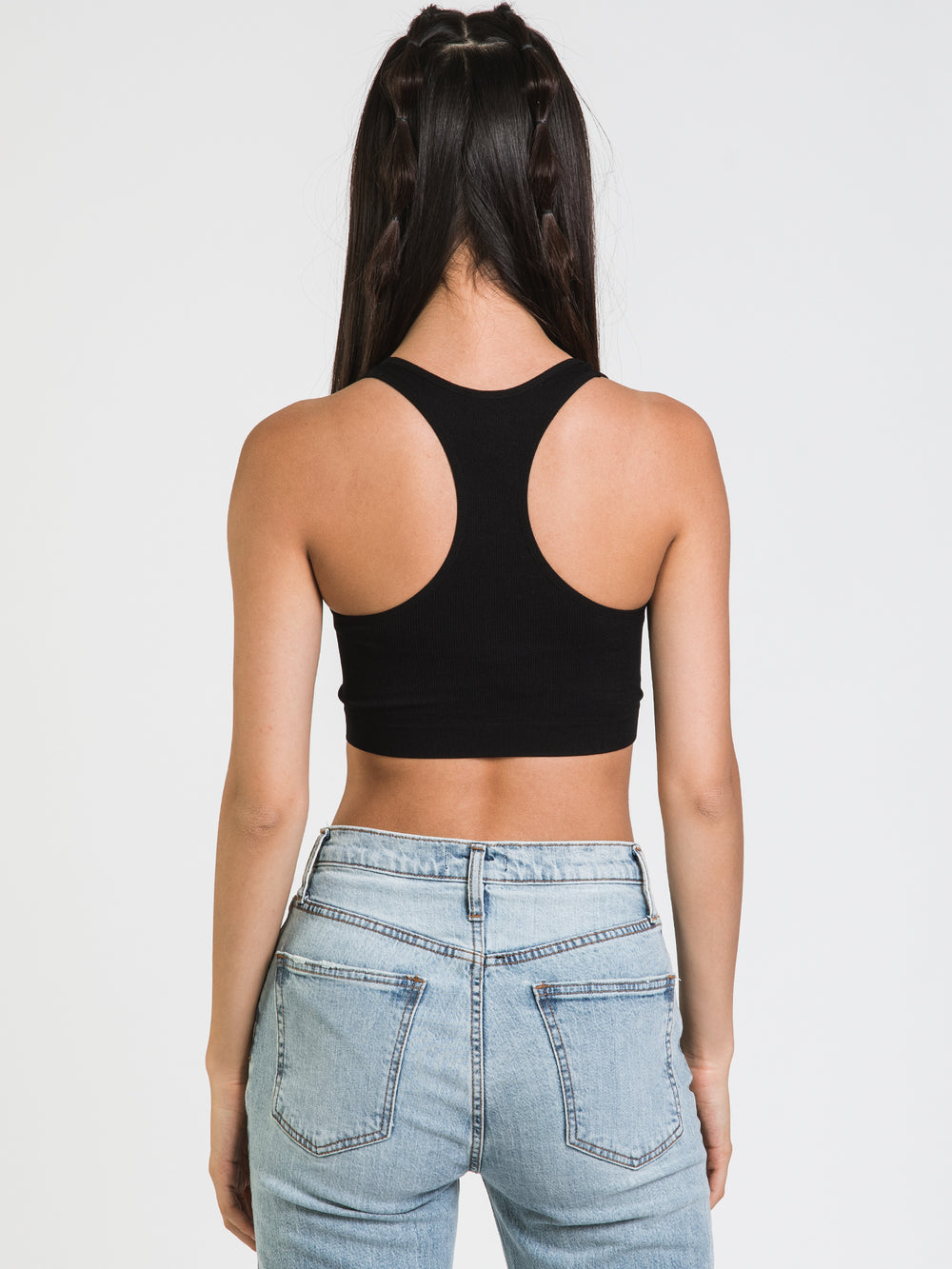 DYNAMIC RIBBED RACERBACK CROP TANK - CLEARANCE