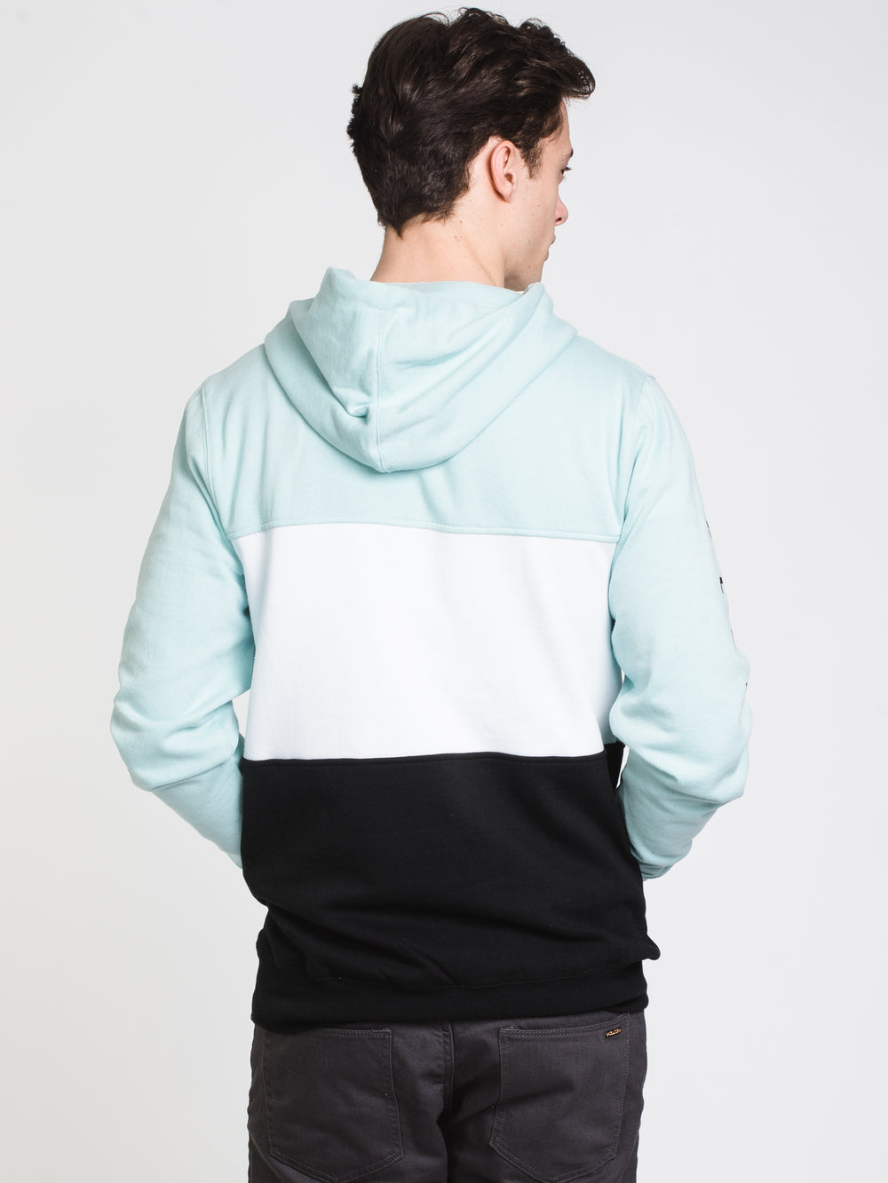 MENS BLAZER PULLOVER HOODIE - MINT/BLACK - CLEARANCE