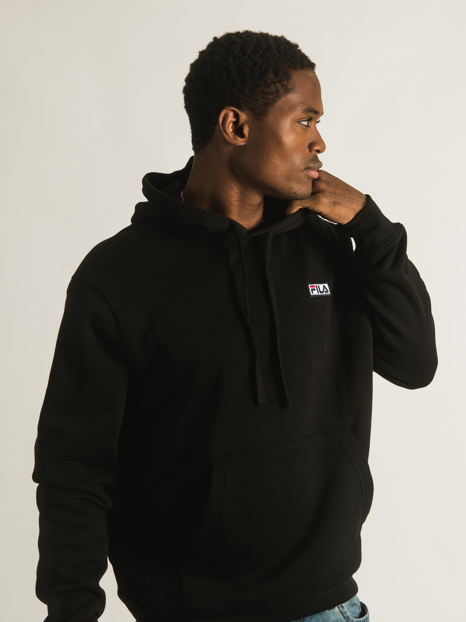 Black fila hoodie sales mens