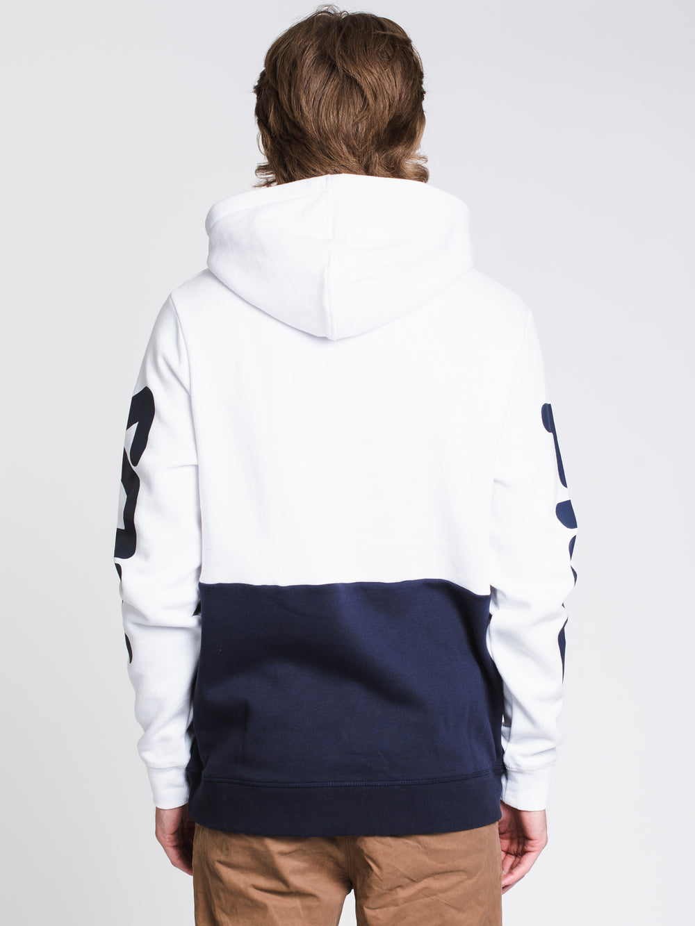 MARZIO MENS PULL OVER HOODIE - NAVY/WHITE - CLEARANCE