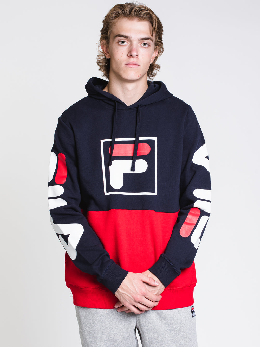 MENS MARZIO Pullover HOOD - NAVY/RED - CLEARANCE