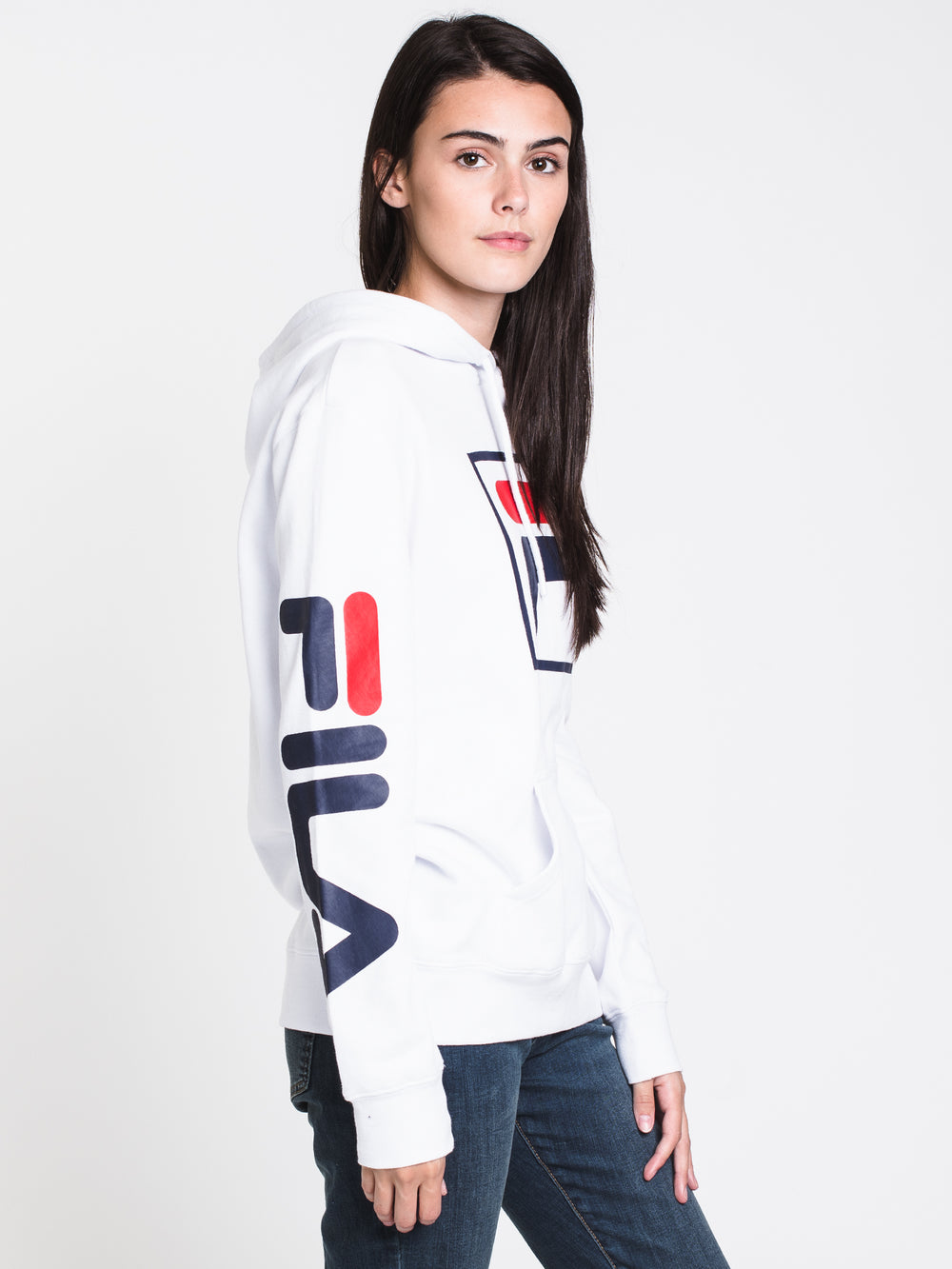 WOMENS SCARLETT PULLOVER HOODIE - WHITE - CLEARANCE