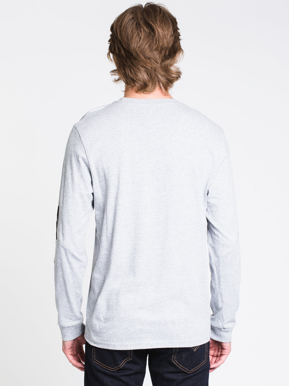 MENS FINISHER LONG SLEEVET-SHIRT- HTHR GREY - CLEARANCE