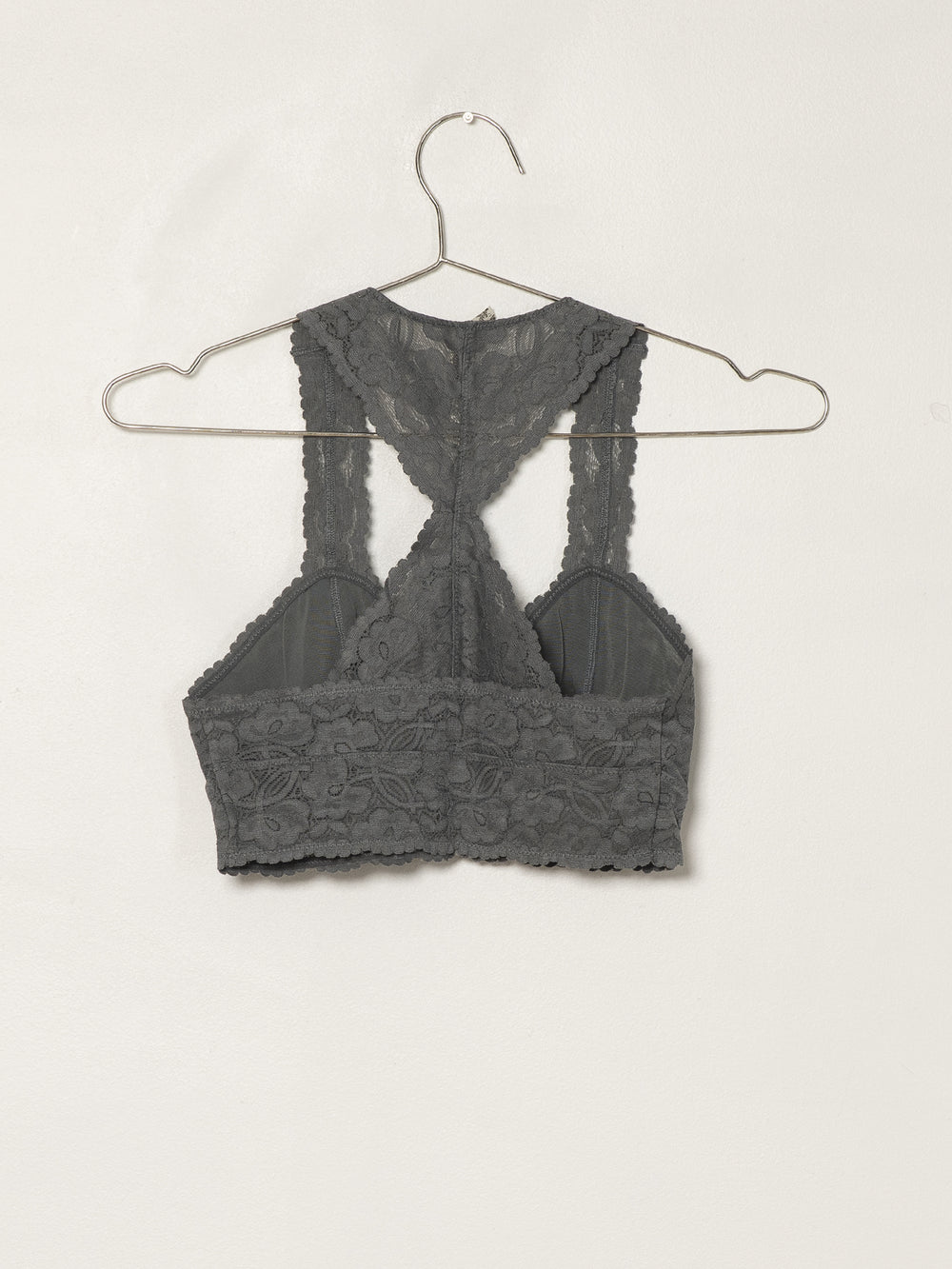 FREE PEOPLE GALLOON LACE RACERBACK - GRAPHITE - DÉSTOCKAGE