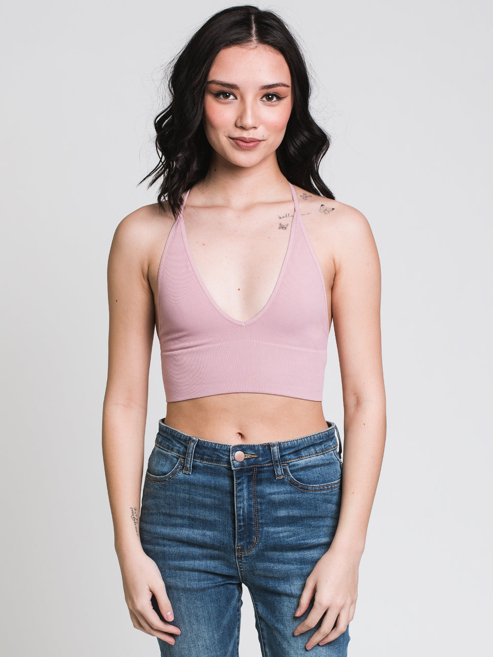 FREE PEOPLE SCOOP ME UP RACERBACK - ROSE - CLEARANCE