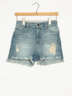 GUESS WOMENS CLAUDIA HR SLIT SHORTS - LWD - CLEARANCE - Boathouse