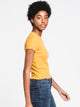 HARLOW WOMENS WAFFLE CROPPED TEE - CLEARANCE - Boathouse