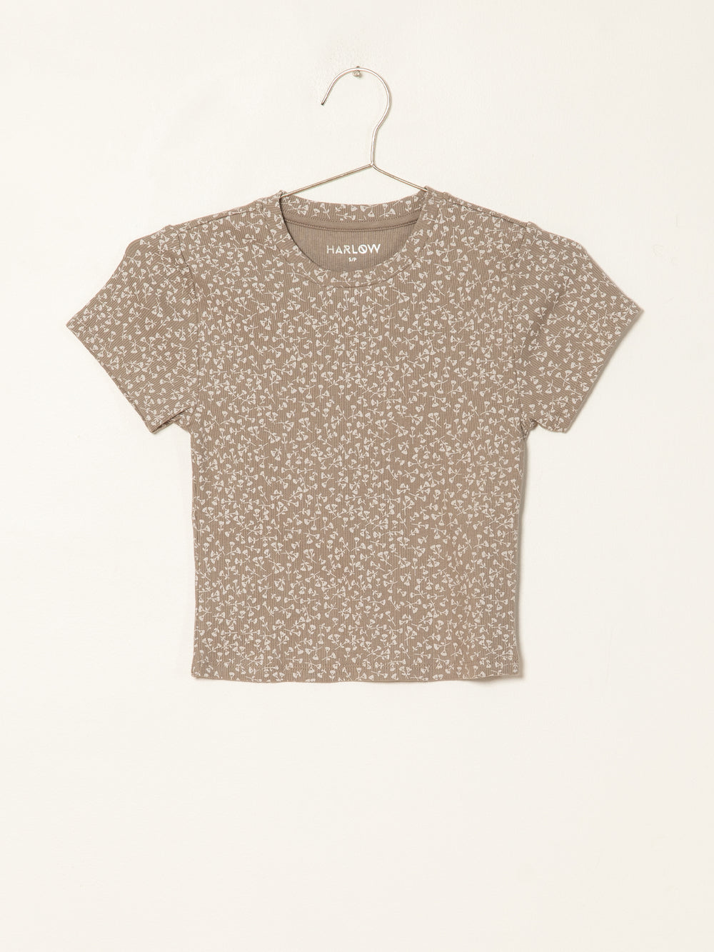 HARLOW RIBBED DITSY BABY TEE - CLEARANCE