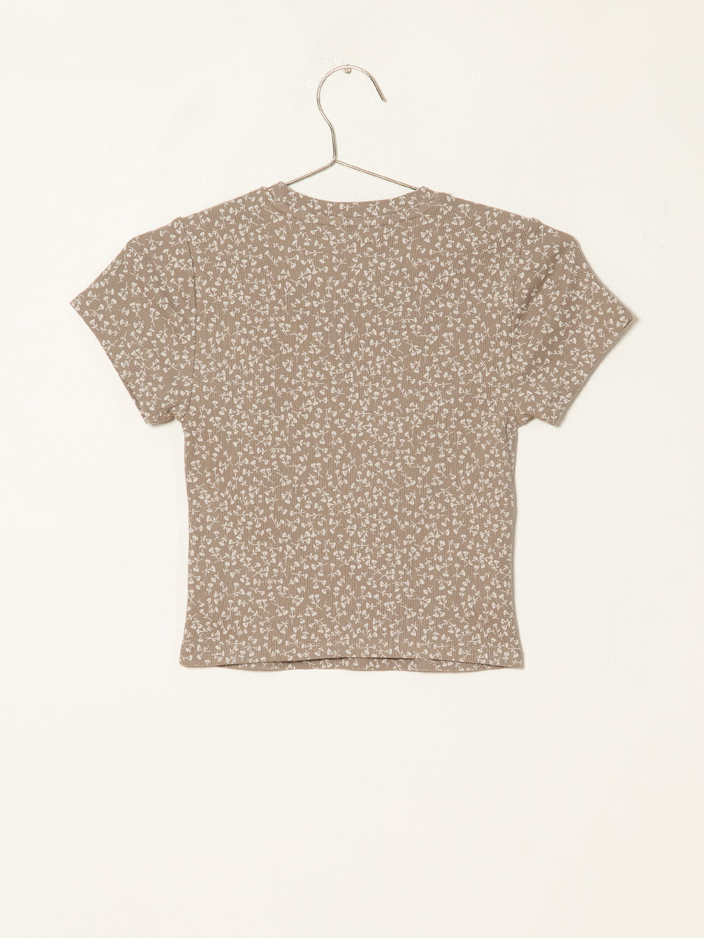 HARLOW RIBBED DITSY BABY TEE - CLEARANCE