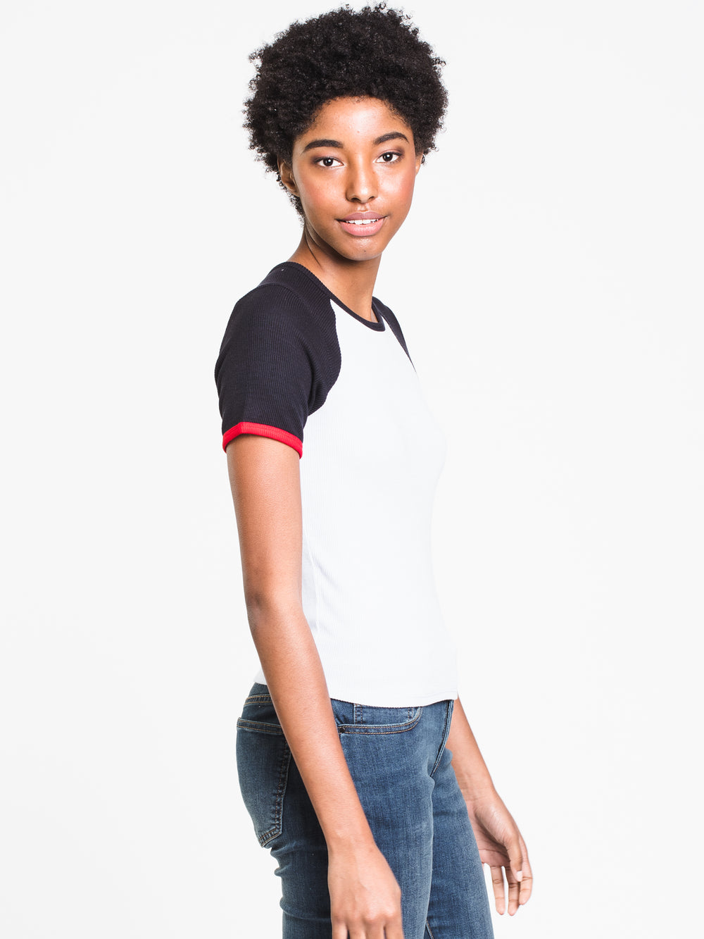 WOMENS SONIA RIBBED TEE - CLEARANCE