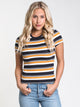 HARLOW WOMENS AUTUMN STRIPED TEE - CLEARANCE - Boathouse