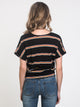 HARLOW WOMENS LAYLA KNOTTED STRIPE TEE - CLEARANCE - Boathouse