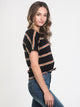 HARLOW WOMENS LAYLA KNOTTED STRIPE TEE - CLEARANCE - Boathouse