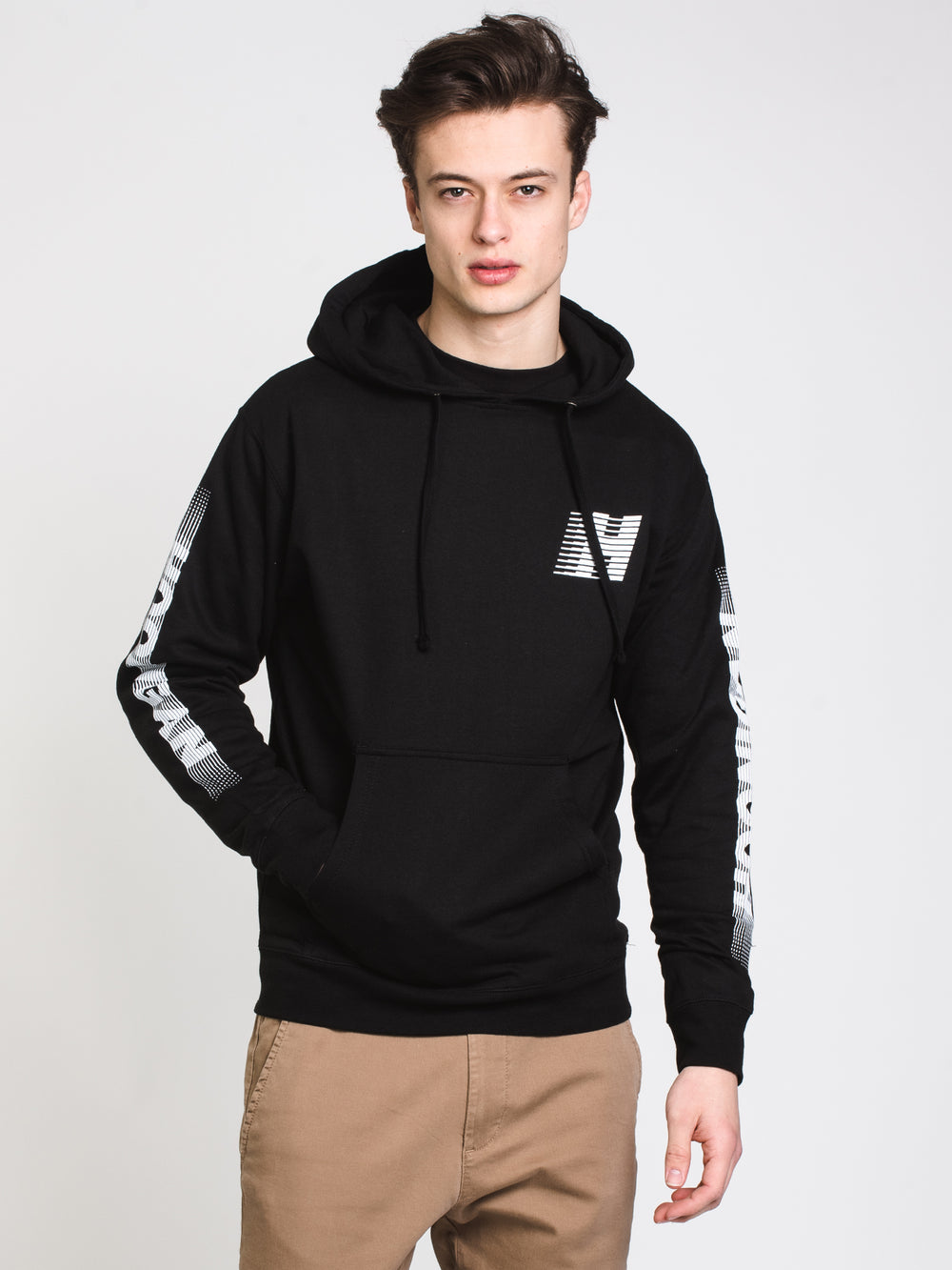 MENS SHIFT PULLOVER HOODIE - BLACK - CLEARANCE