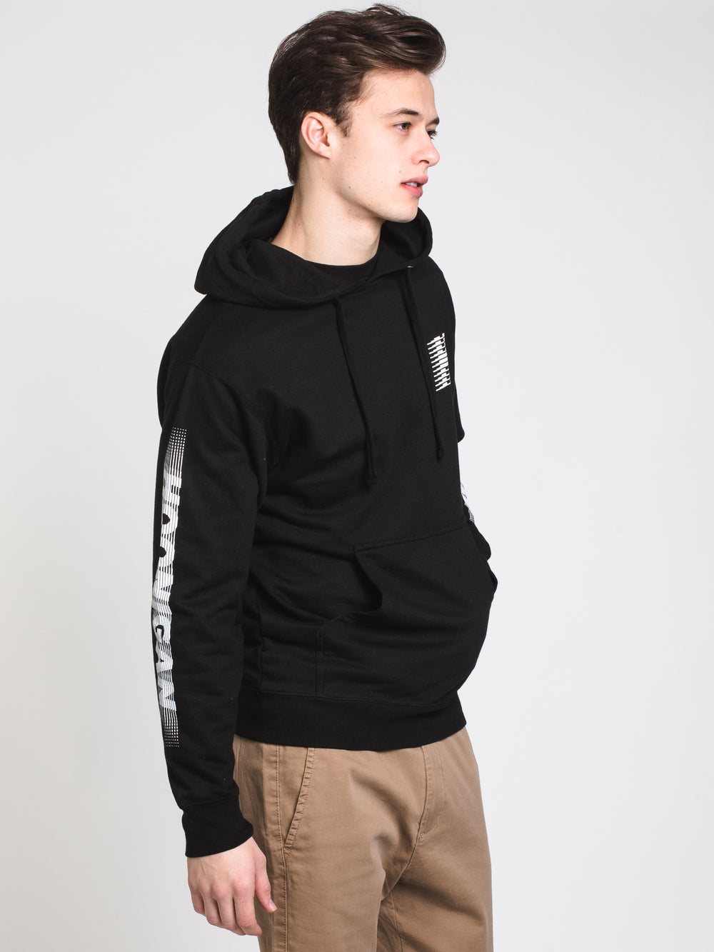 MENS SHIFT PULLOVER HOODIE - BLACK - CLEARANCE