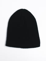CLASSIC SOLID BEANIE BLACK - CLEARANCE