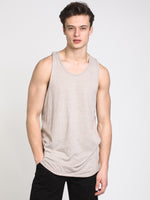 MENS LONGLINE SEEDED TANK - CLEARANCE