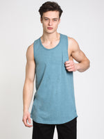 MENS LONGLINE SEEDED TANK - CLEARANCE