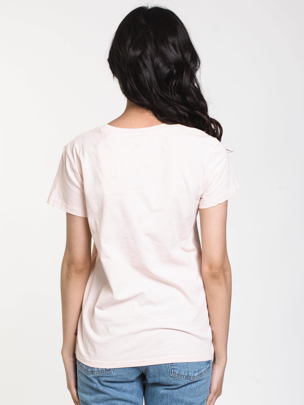 WOMENS SUNSET OUTLINE SHORT SLEEVE TEE - BLUSH - CLEARANCE