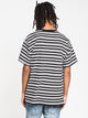 NIKE MENS SB ALL OVER PRINT STRIPE SHORT SLEEVE T-SHIRT - BLK/WHT - CLEARANCE - Boathouse