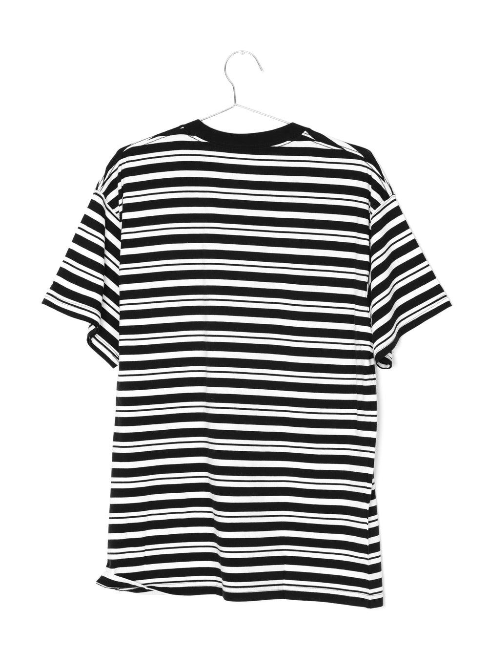 MENS SB ALL OVER PRINT STRIPE SHORT SLEEVE T-SHIRT - BLK/WHT - CLEARANCE