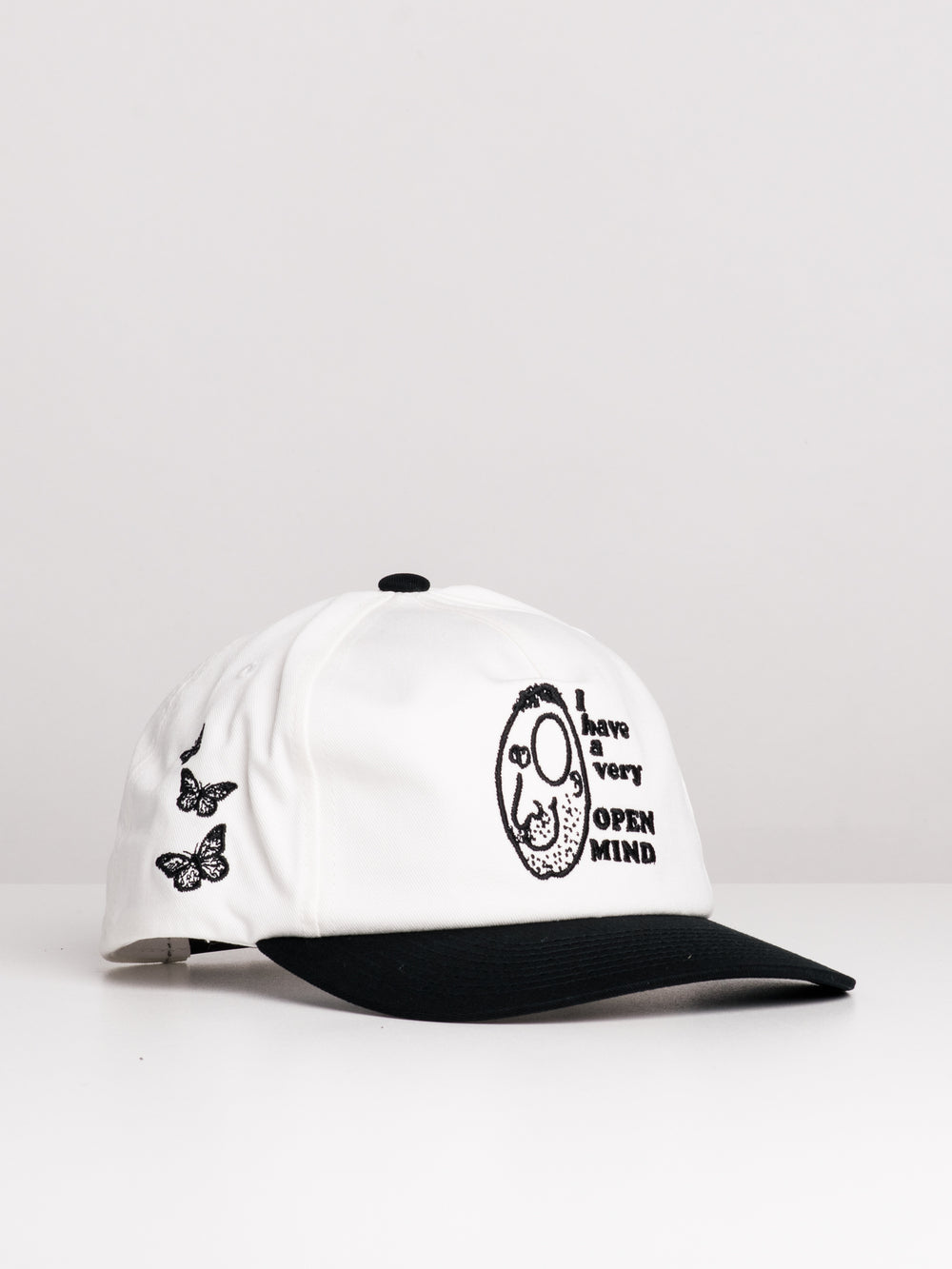OBEY OPEN MIND SNAPBACK HAT - WHITE - CLEARANCE