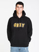 OBEY MENS JUMBLE OBEY PULLOVER HOODIE- BLACK - CLEARANCE - Boathouse