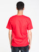 OBEY MENS BLOCK BUSTER SHORT SLEEVE T-SHIRT- RED - CLEARANCE - Boathouse