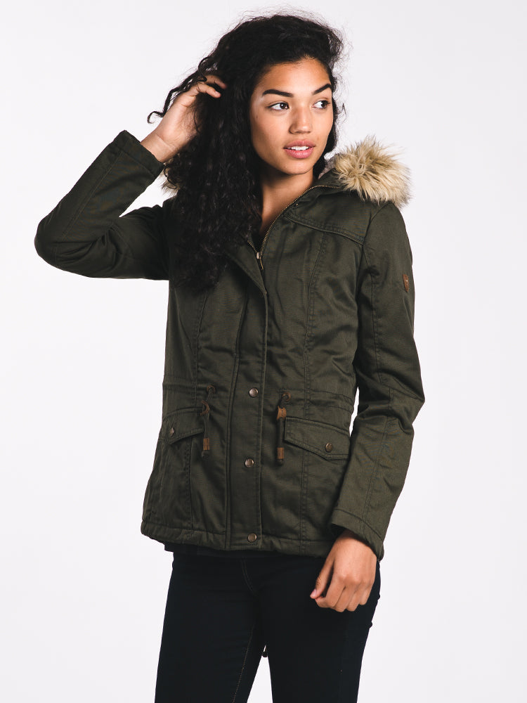WOMENS KATE PARKA - PEAT OLIVE - CLEARANCE