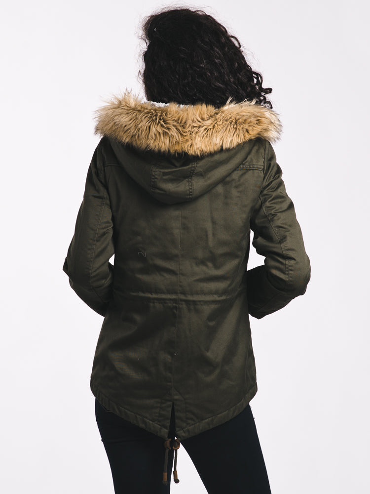 WOMENS KATE PARKA - PEAT OLIVE - CLEARANCE
