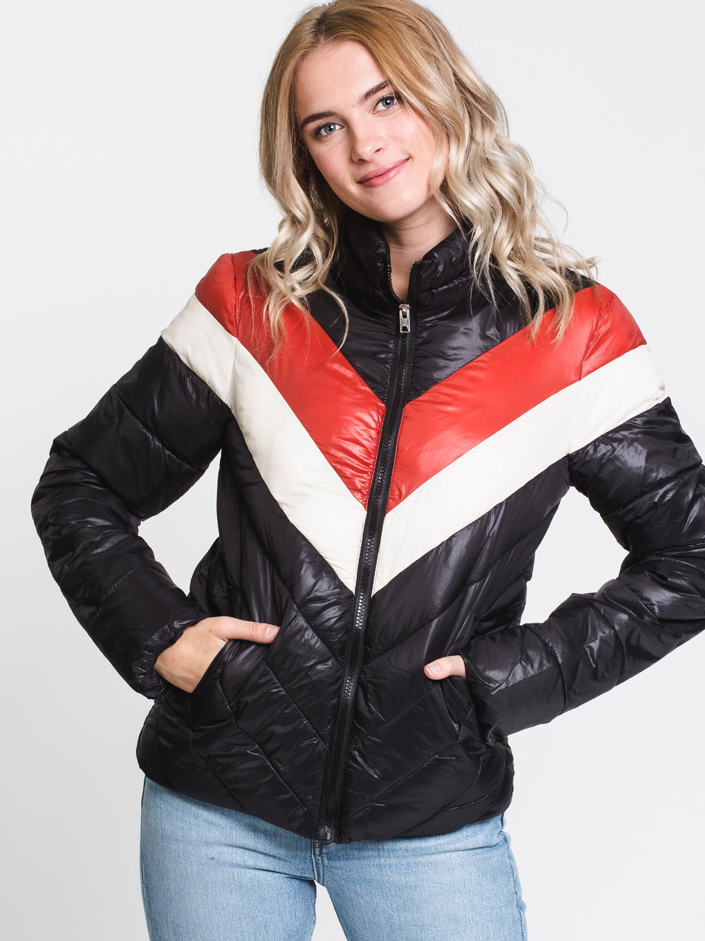 WOMENS LUCA PADDED JACKET - BLACK - CLEARANCE