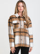 ONLY ONLY MACI LONG SLEEVE CHECK SHACKET - Boathouse