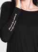 THE ROSTER WOMENS BEAUTIFUL MOMENTS LONG SLEEVE TEE-BLK - CLEARANCE - Boathouse
