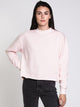 THE ROSTER WOMENS BE YOURSELF FLEECE CREW - PINK - CLEARANCE - Boathouse