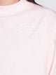 THE ROSTER WOMENS BE YOURSELF FLEECE CREW - PINK - CLEARANCE - Boathouse