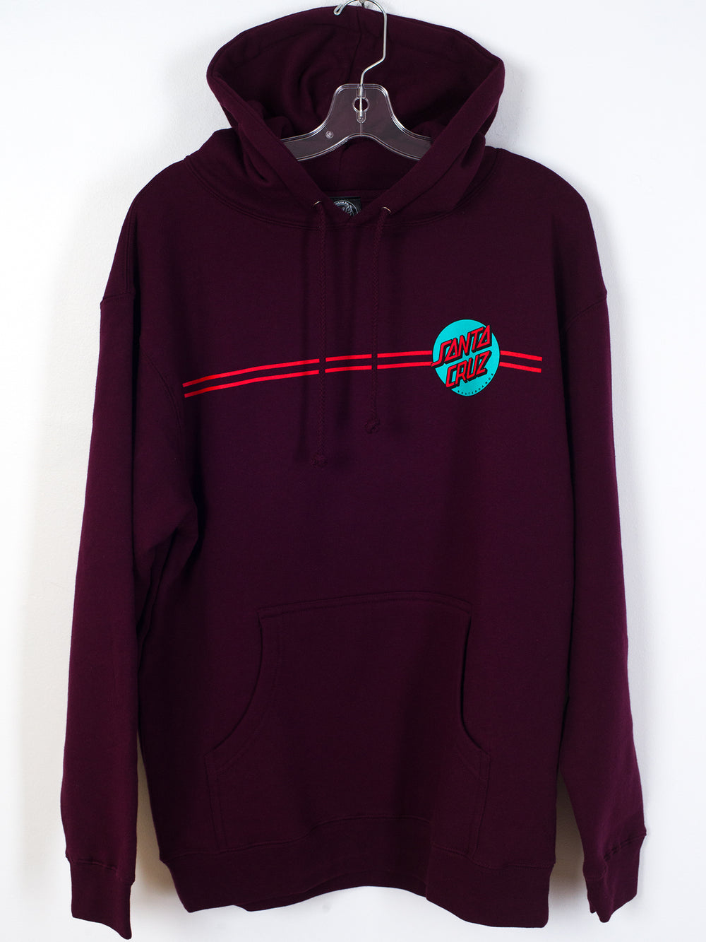 MENS OTHER DOT PULLOVER HOODIE - MAROON - CLEARANCE